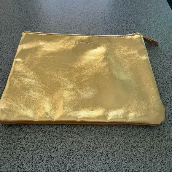 Yellow x Gold Smiley Face Pouch - Picture 2 of 5